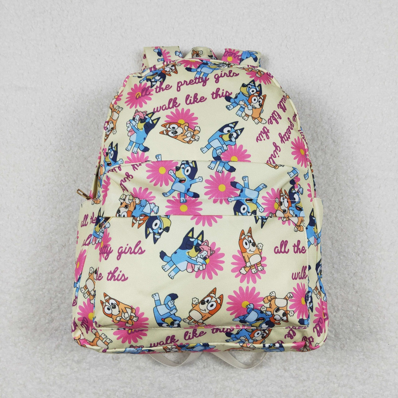 BA0112 Baby Girl Dogs Floral Bag Backpack