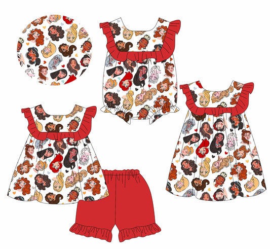 Baby Girl Short Sleeves Princess Sibling Romper Dress Set ( Moq 5 Each Style ) 2.10