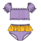 ( Moq 5 Each Style ) Baby Boys Girls Kids Team Sibling Purple Jumpsuits Sets Swimsuits