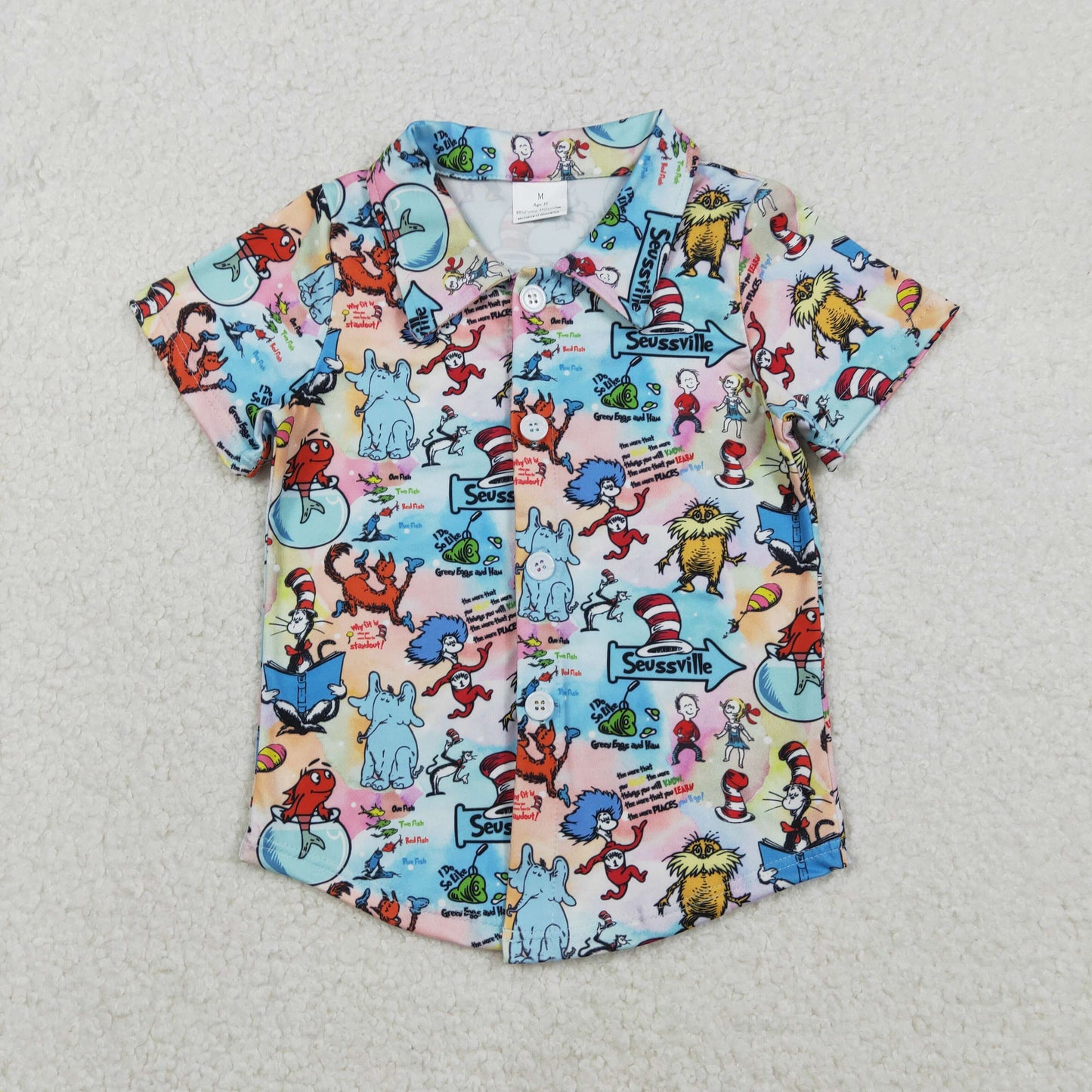 Baby Boys Long Sleeves Dr Reading Buttons Short Sleeves Shirt Tops RTS