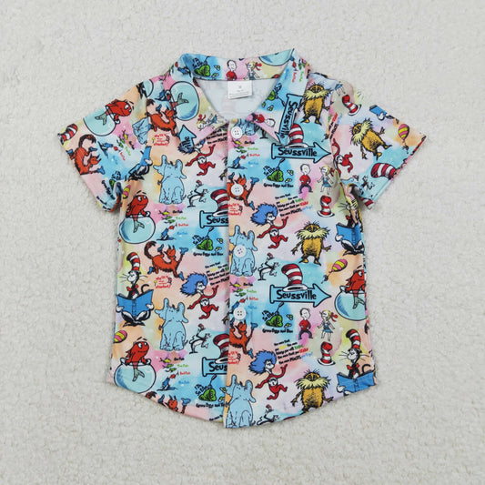 Baby Boys Long Sleeves Dr Reading Buttons Short Sleeves Shirt Tops RTS