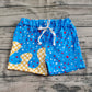 Baby Boy Plaid Stars Blue Team Pockets Shorts Bottoms RTS