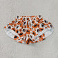 Baby Girls Kids Orange Leopard Dogs Team Yoga Active Ruffle Shorts Bottom RTS
