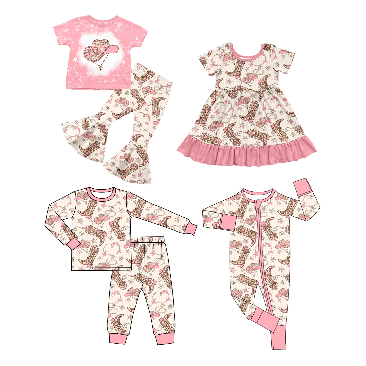 Baby Boy Girl Valentine Boots Hats Sibling Matching Dress Romper Clothes Set ( Moq 5 Each style )