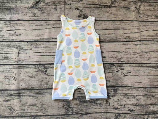 No Moq Pre-order Easter Baby Boy Eggs One Piece Romper