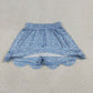 Baby Girls Kids Floral Blue Shorts Scallop Skirt Bottom RTS