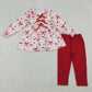 Baby Girl Long Sleeves Santa Bows Hearts Tunic Red Pants Christmas Set RTS