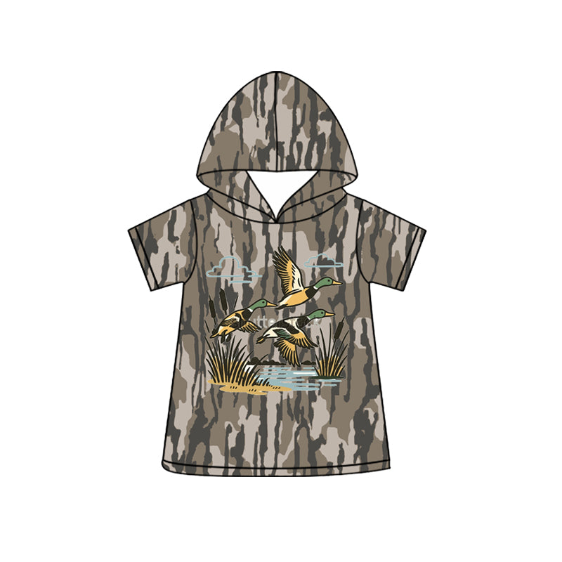 ( Moq 5 ) Preorder Baby Boys Toddler Short Sleeves Ducks Hoodie Camo Shirt Tops