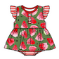 Baby Girl Short Sleeves Watermelon Sibling Romper Dress Clothes Set ( Moq 5 Each Design )