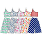 ( Moq 5 Each Style ) Sibling Baby Girls Kids One-shoulder Tops Pants Sets Clothes