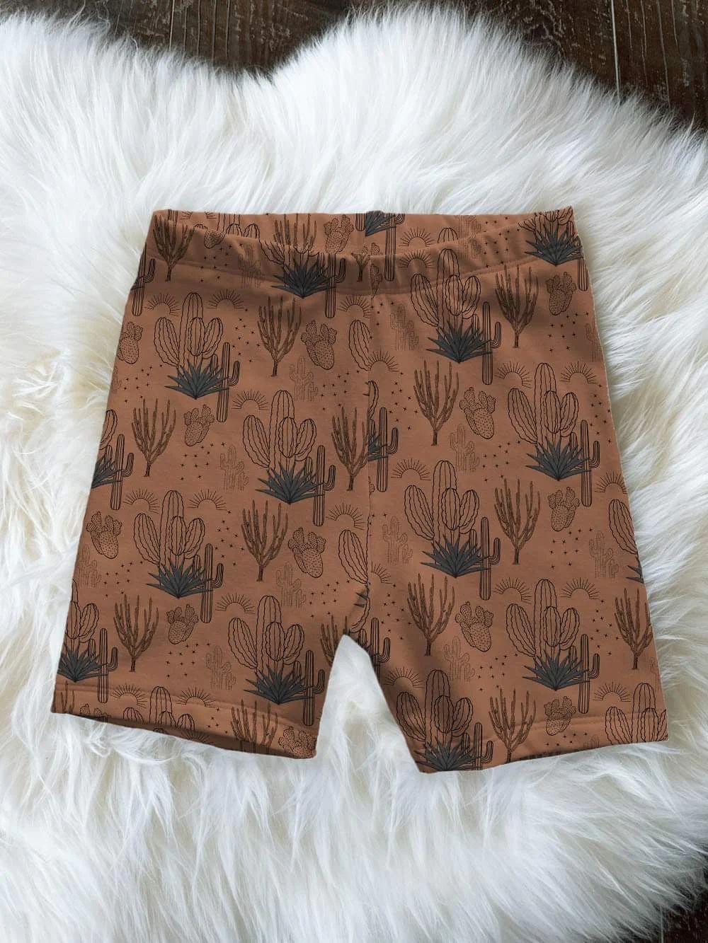 Moq 3 Pre-order SS0215 Baby Girl Cactus Biking Shorts