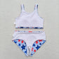 Baby Girl Bathing Suit Sleeveless Stars Tops Shorts Set July 4th Swimsuit