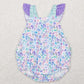 SR0804 Baby Girl Baby Seashells Short Sleeves Romper