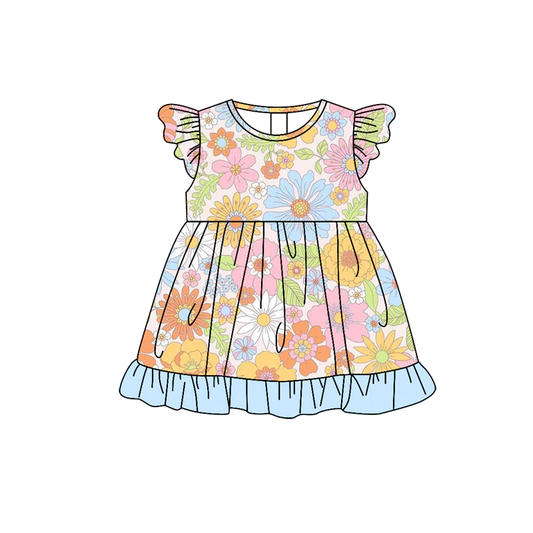 Moq 3 Pre-order GSD1020 Baby Girl Floral Summer Dress