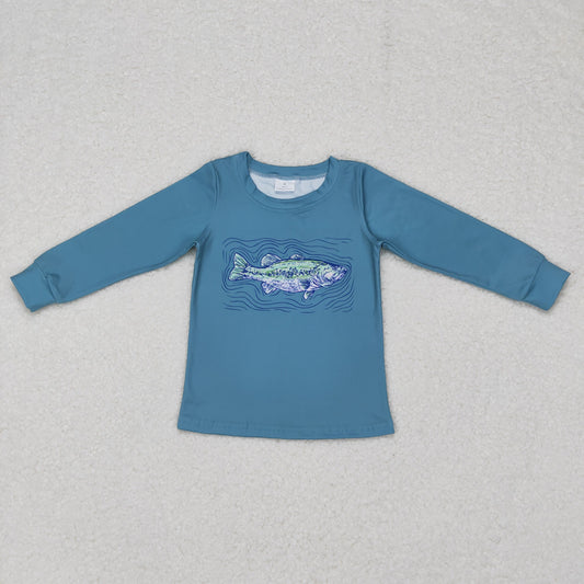 BT0394 Baby Boy Long Sleeves Fishing Shirt