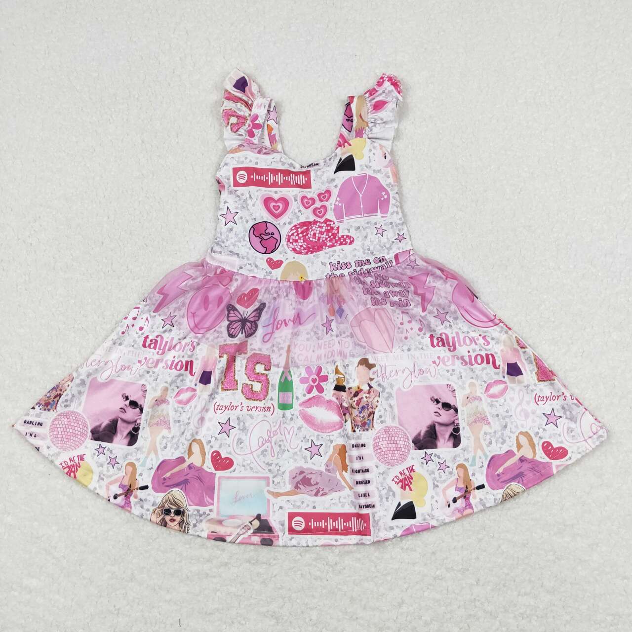 Baby Girl Short Sleeves Summer Singer Pink Dress