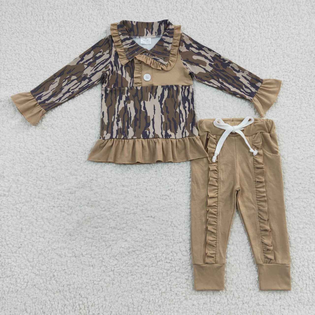 Baby Boy Girl Long Sleeves Shirt Pants Camo Outfit