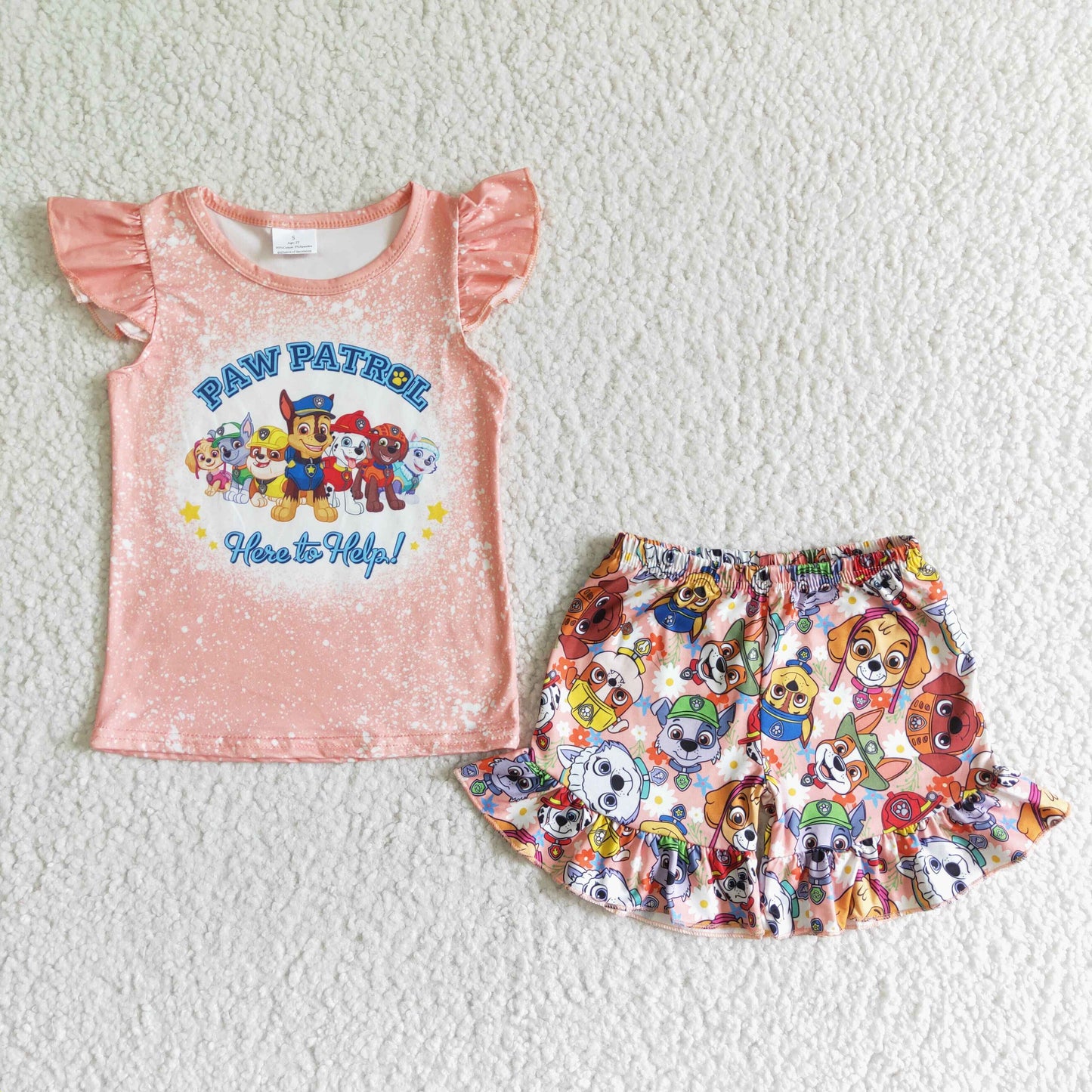 Promotion Baby Girl Summer Cartoon Shorts Outfit