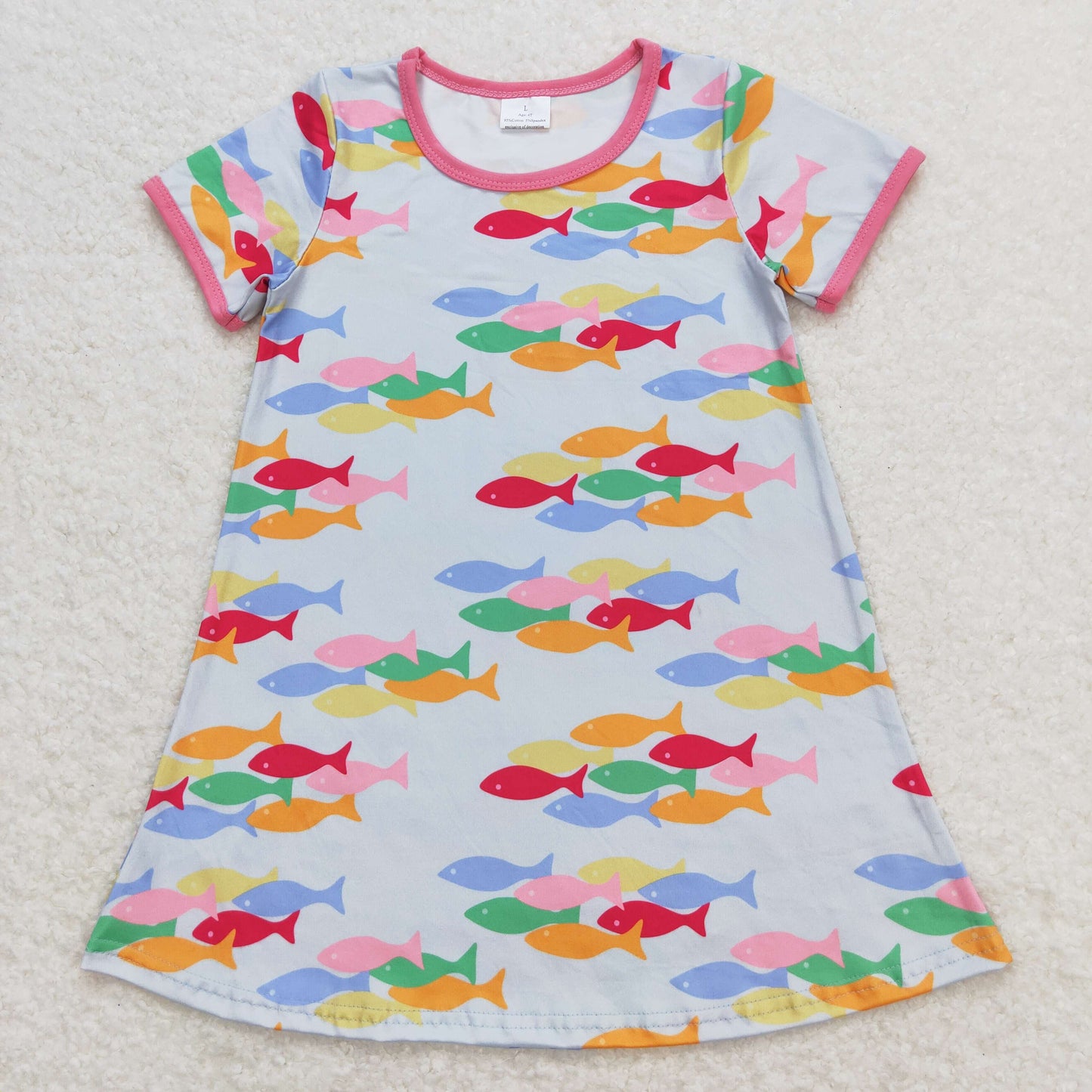 Baby Girl Short Sleeves Fish Summer Dress