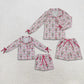 Sibling Baby Girls Adult Women Soldiers Bows Shirts Pockets Shorts Sets Christmas Clothes RTS
