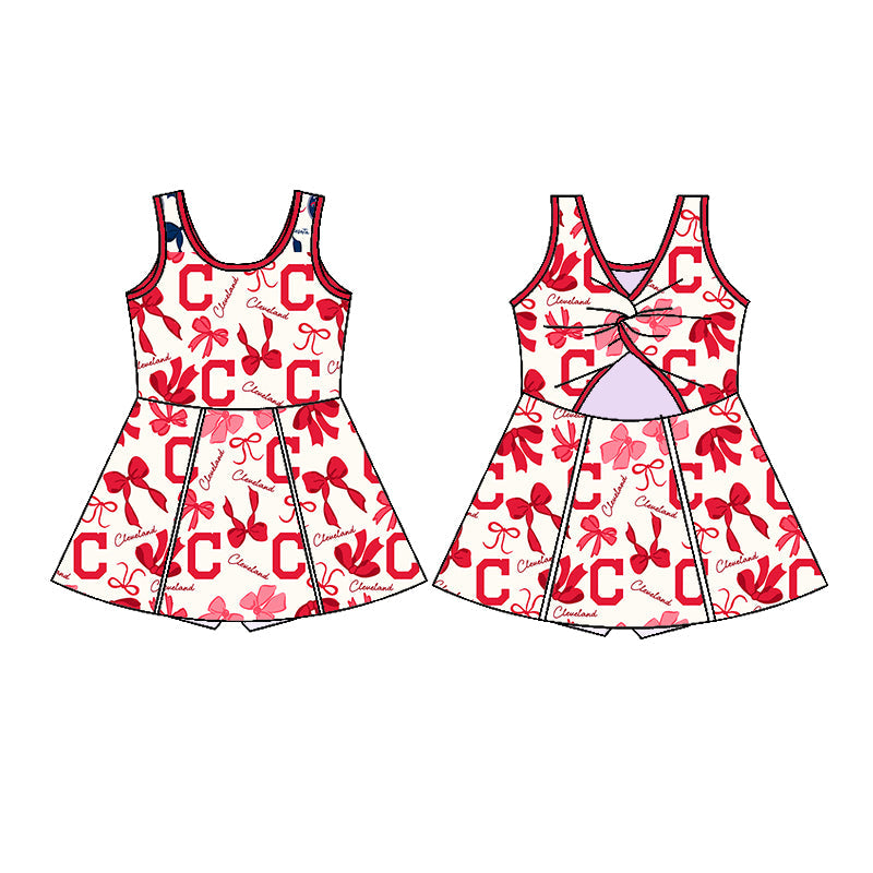 ( Moq 5 each style ) Baby Girl Team C Bows Sibling Dress Set 5.21