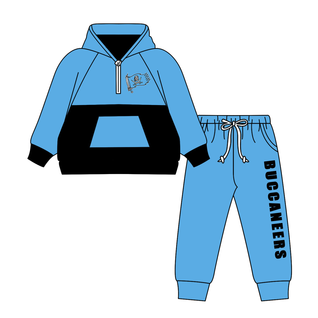 ( Moq 5 each style ) Baby Boy Girl Team Cheer Sibling Shirt Blue Bows Dress Set 8.18
