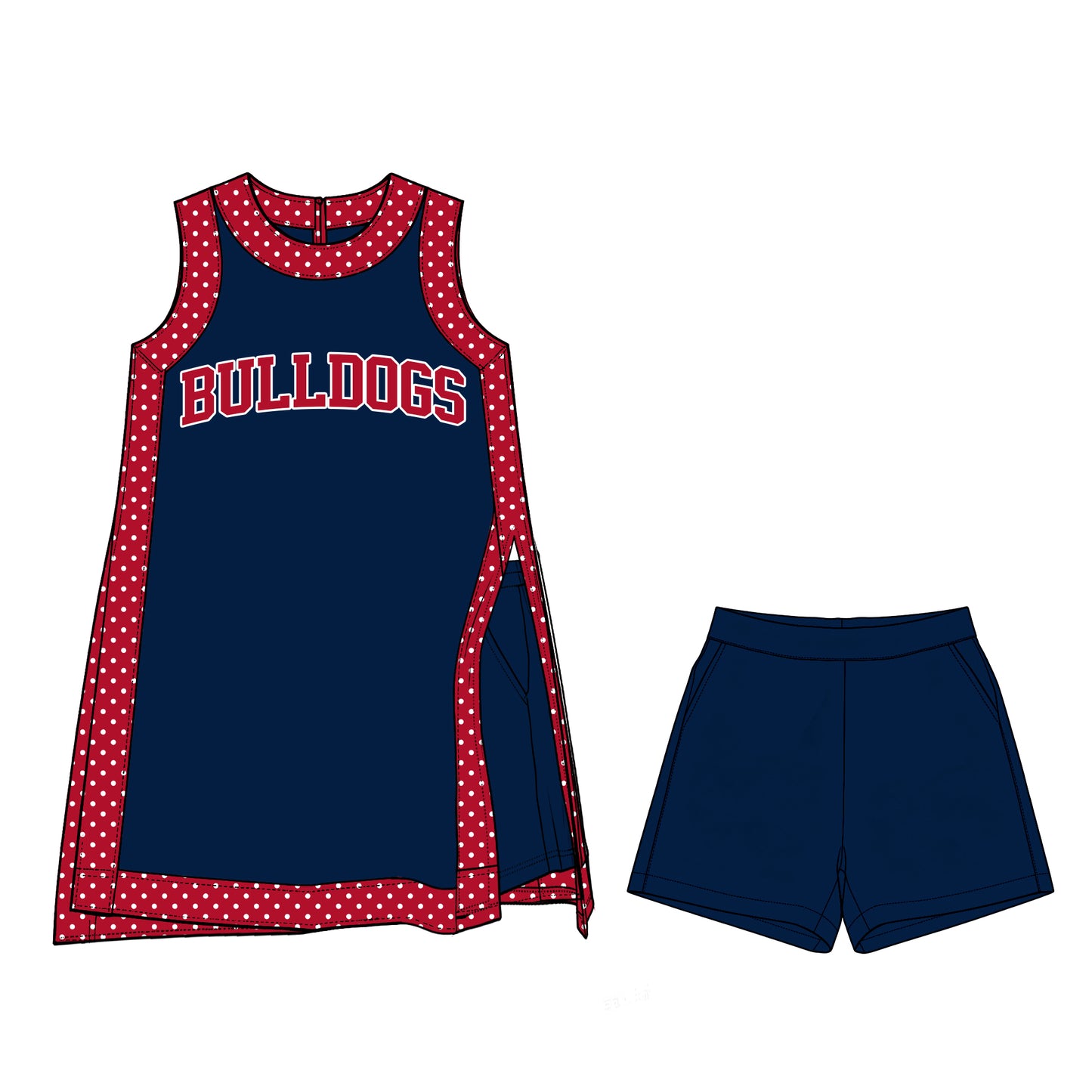 ( Moq 5 ) Baby Girls Kids Sleeveless Team Tops Shorts Team Set Clothes