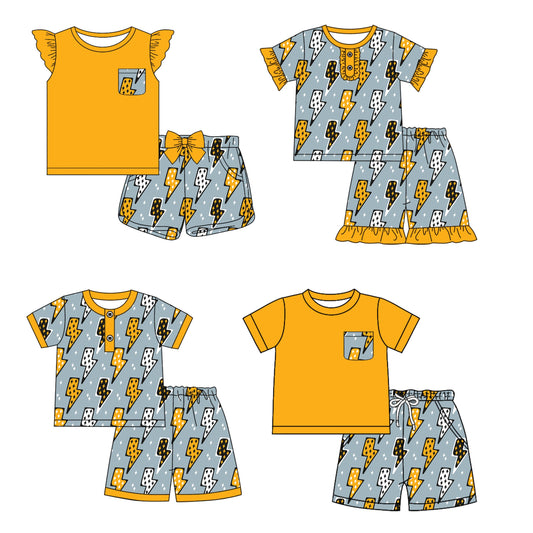 Baby Boy Girl Short Sleeves Sibling Pajamas Set ( Moq 5 Each Style ) 12.18