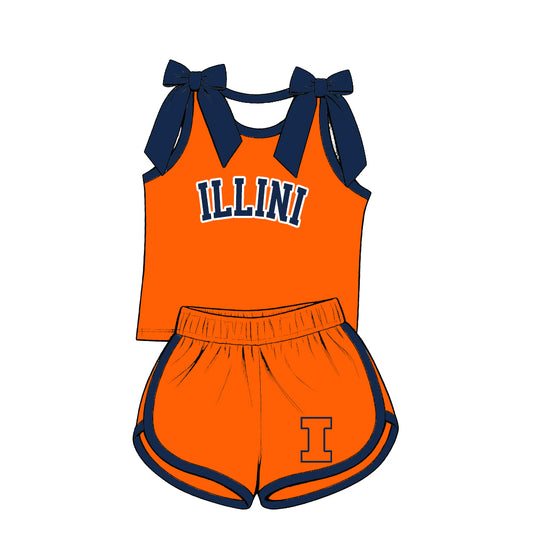 ( Moq 5 ) Sibling Baby Girls Kids Sleeveless Bows Shirt Shorts Team Set Clothes