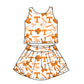 ( Moq 5 Each Style ) Baby Girls Kids Orange Bows Sibling Team Shorts Dresses Set