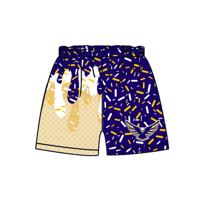 ( Moq 5 each style ) Baby Boy Girl Summer Team Sibling Eagles Drip Bows Shorts Shirt Dress Set 7.25