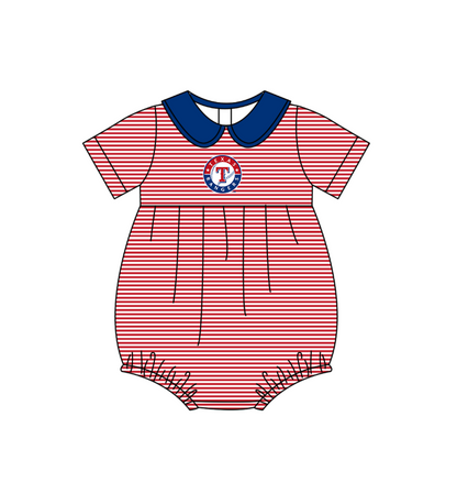 ( Moq 5 Each Style ) Baby Boys Girls Kids Team Sibling Red Stripes Rompers Sets