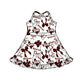 ( Moq 5 each style ) Baby Boy Girl Team Cheer Sibling Shirt Bows Dress Set 8.12