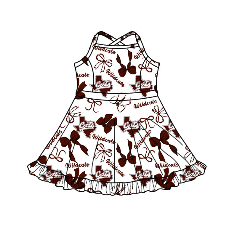 ( Moq 5 each style ) Baby Boy Girl Team Cheer Sibling Shirt Bows Dress Set 8.12