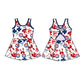 ( Moq 5 each style ) Baby Girl Team T Bows Sibling Dress Set 5.19
