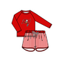 ( Moq 5 Each Style ) Baby Boys Girls Kids Team Sibling Jumpsuits Sets Red Swimsuits Clothes