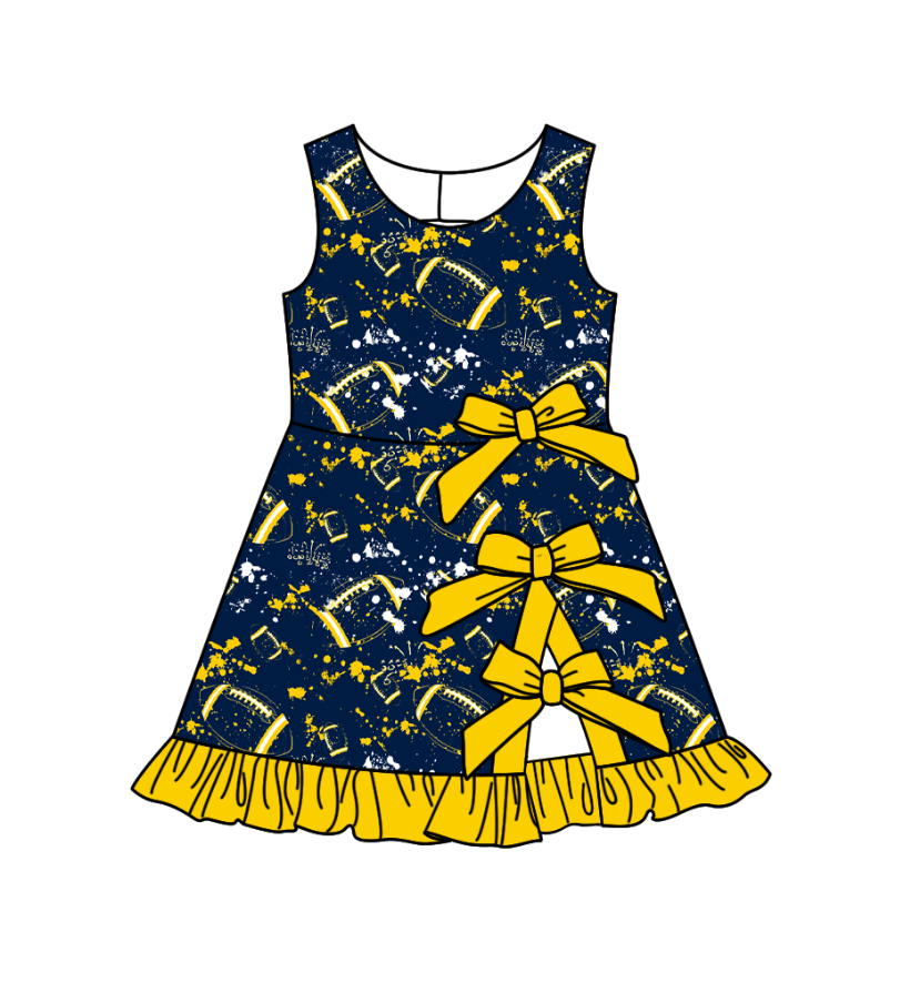 ( Moq 5 Each Style ) Baby Boys Girls Toddler Football Sibling Shorts Romper Dresses Set Team Clothing