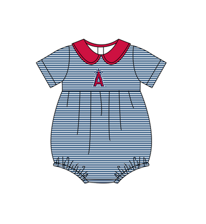 ( Moq 5 Each Style ) Baby Boys Girls Kids Team Sibling Blue Stripes Rompers Sets