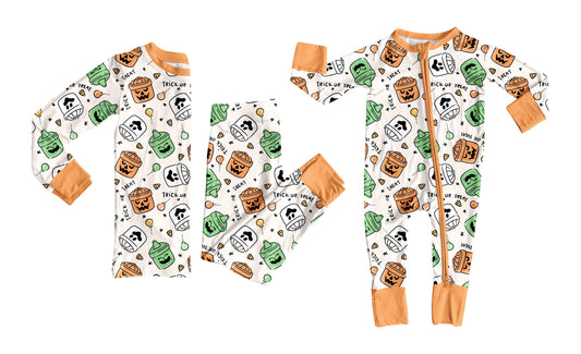 ( Moq 5 Each Style ) Baby Boy Toddler Halloween Sibling Romper Set