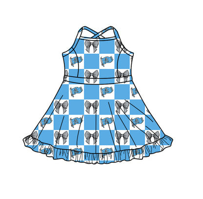 ( Moq 5 Each Style ) Baby Boys Girls Toddler Bows Team Sibling Shorts Dress Shirt Blue Set Clothes