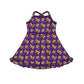 ( Moq 5 each style ) Baby Boy Girl Team Tigers Sibling Purple Pants Dress Set 8.20