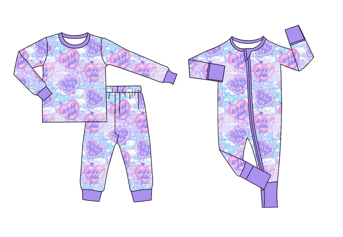 ( Moq 5 Each Style ) Baby Kids Long Sleeves Hearts Music Sibling Zipper Romper Set