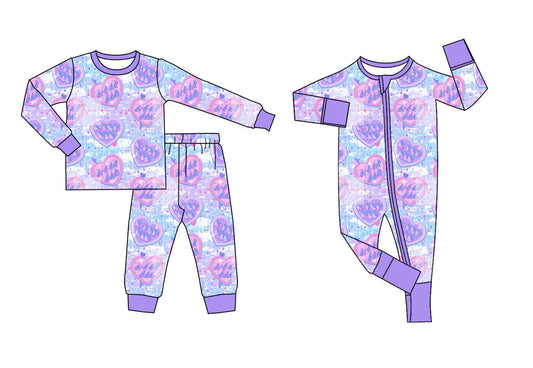 ( Moq 5 Each Style ) Baby Kids Long Sleeves Hearts Music Sibling Zipper Romper Set