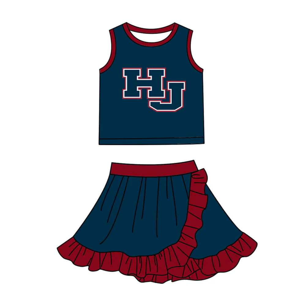( Moq 5 Each Style ) Sibling Baby Girls Kids HJ Shirt Skirt Shorts Team Set Clothes