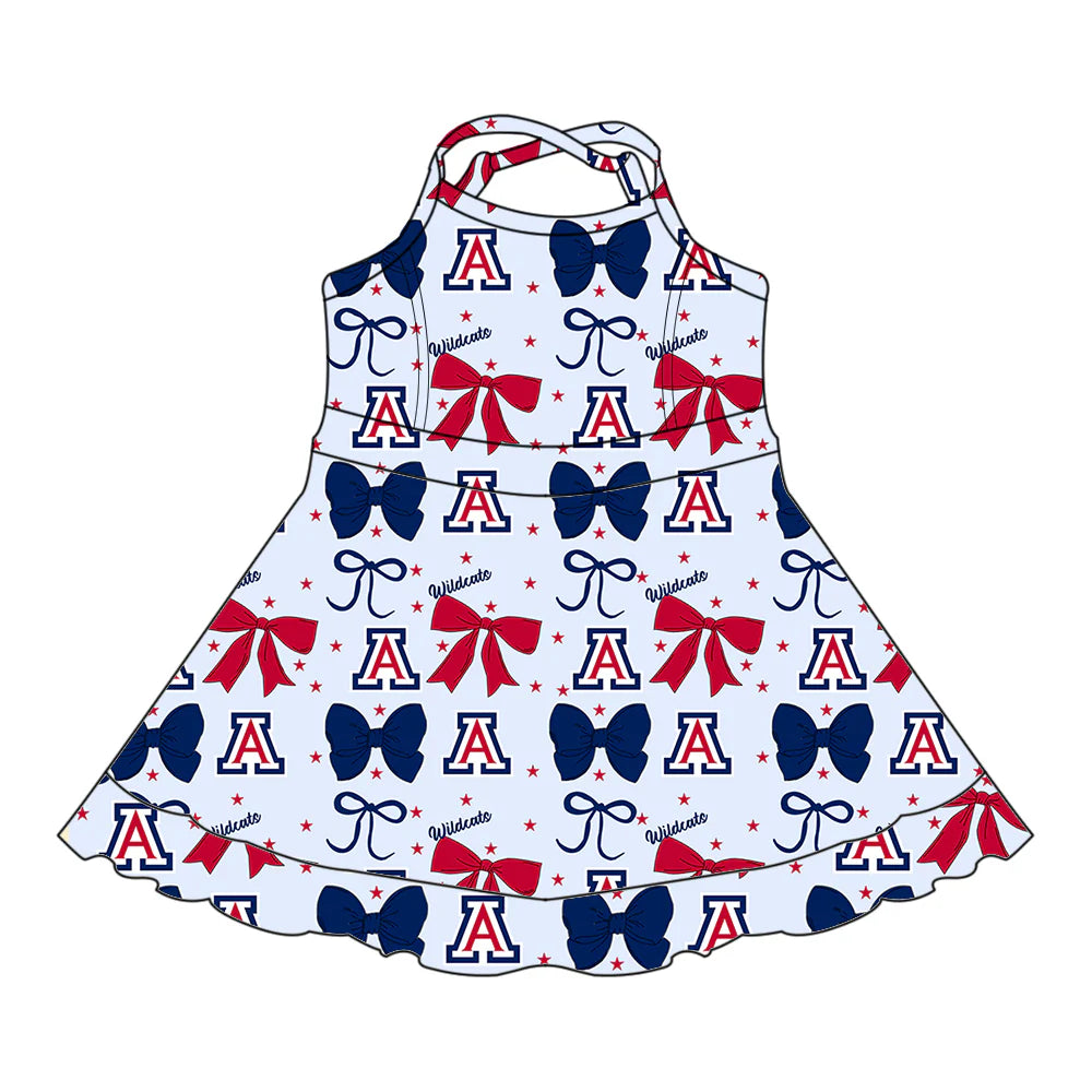 ( Moq 5 each style ) Baby Girl Toddler A Team Bows Sibling Dress Set 6.24