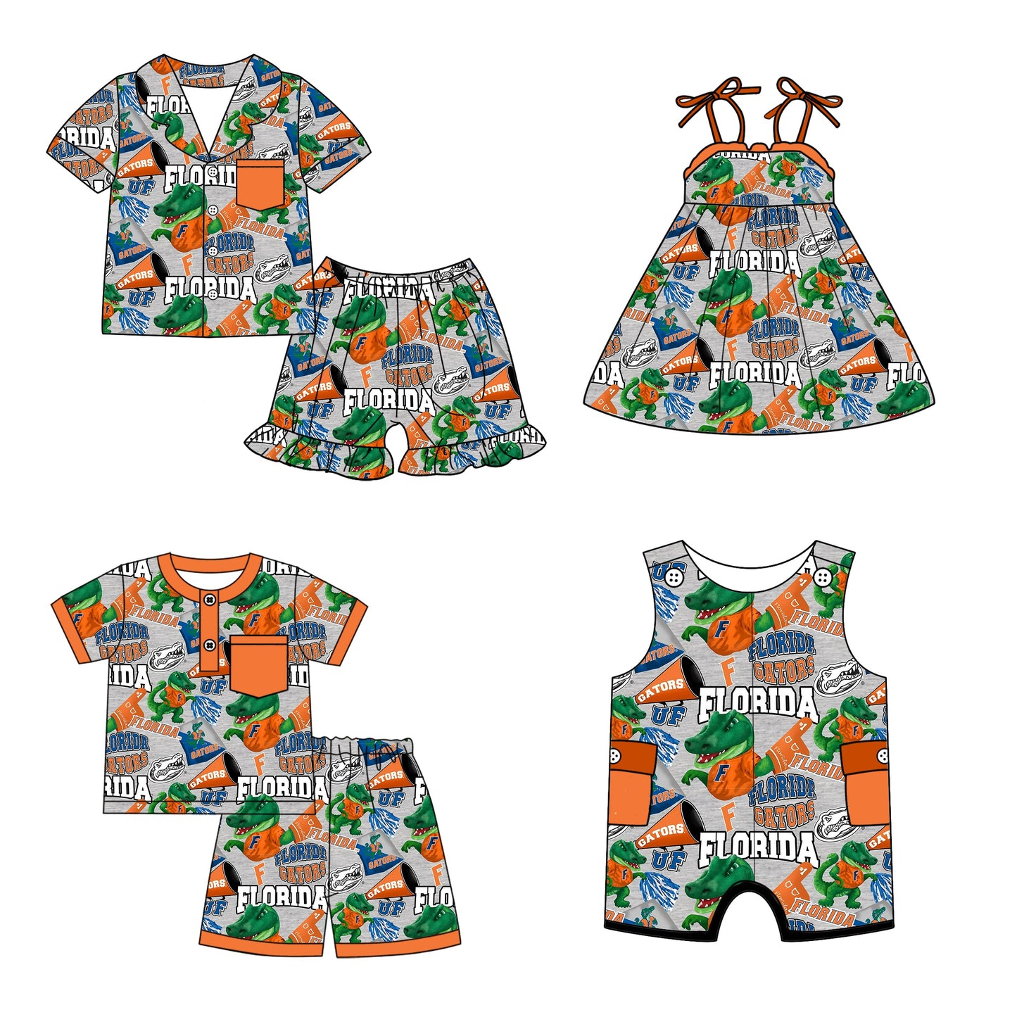( Moq 5 each style ) Baby Boy Girl Short Sleeves Team F Sibling Dress Shirt Set 5.6