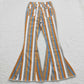 P0153 Adult Women Striped Denim Jeans Bell Pants