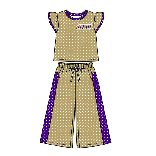 ( Moq 5 ) Baby Girls Kids Short Sleeves Shirt Pants Team Set Clothes