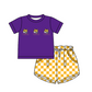 ( Moq 5 Each Style ) Baby Boys Girls Toddler Plaid Sibling Shorts Sets Team Purple Clothing
