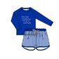 ( Moq 5 Each Style ) Baby Boys Girls Kids Team Sibling Blue Jumpsuits Sets Swimsuits